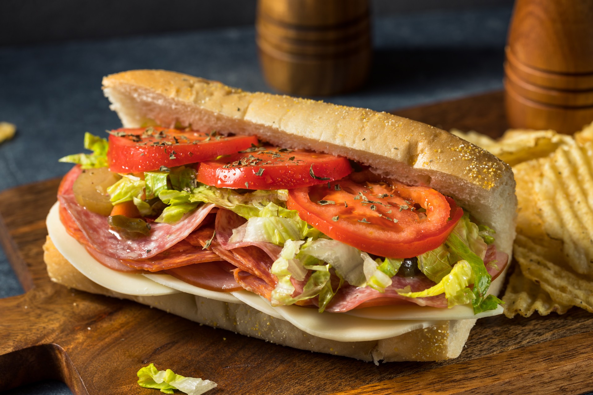 Homemade Cold Cut Italian Sub Sandwich